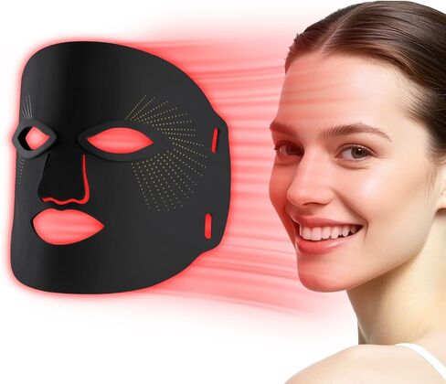 قناع العلاج بالضوء الأحمر، العلاج بالضوء الأحمر للوجه، قناع الوجه بـ 7 ألوان LED لإزالة التجاعيد ومكافحة الشيخوخة، للعناية بالبشرة للاستخدام المنزلي أثناء السفر، وردي (نسخة مطورة) in Saudi Arabia