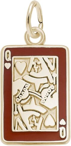 Rembrandt Queen of Hearts Charm w/Red Enamel in Saudi Arabia