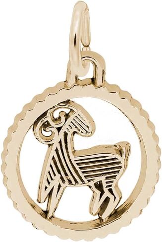 Rembrandt Small Open Disc Capricorn Zodiac Charm in Saudi Arabia
