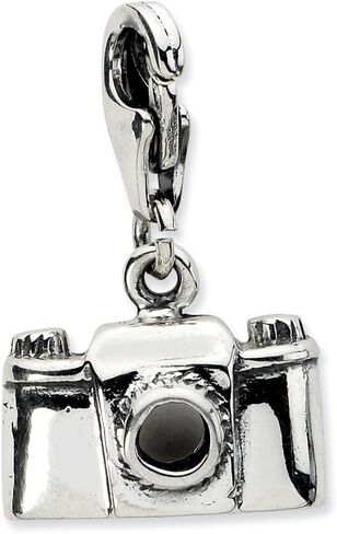 Vintage Camera Charm In 925 Sterling Silver 21x14mm in Saudi Arabia