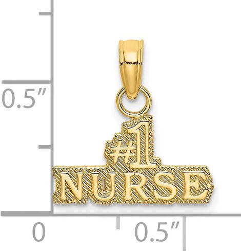 FJC Finejewelers 14k Yellow Gold #1 Nurse Charm in Saudi Arabia