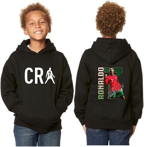 Portugal Number 7 Kids Hoodie – Soccer Fan Pullover Sweatshirt in Saudi Arabia