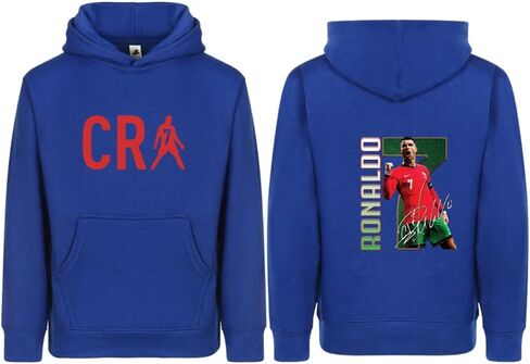 Portugal Number 7 Kids Hoodie – Soccer Fan Pullover Sweatshirt in Saudi Arabia