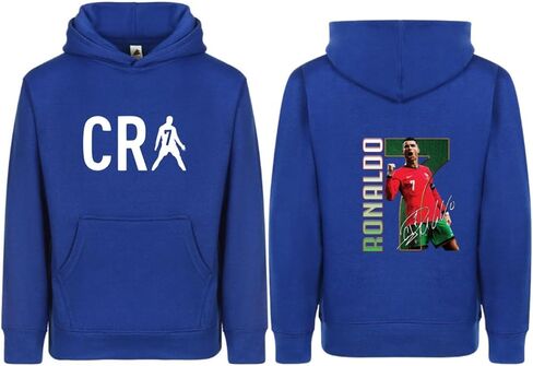 Portugal Number 7 Kids Hoodie – Soccer Fan Pullover Sweatshirt in Saudi Arabia