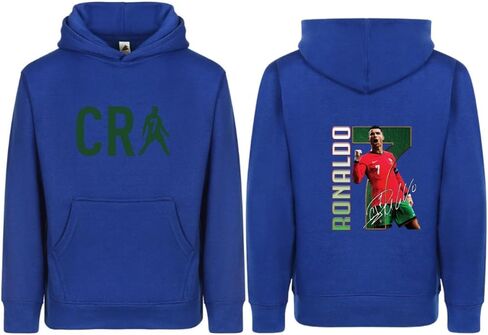 Portugal Number 7 Kids Hoodie – Soccer Fan Pullover Sweatshirt in Saudi Arabia