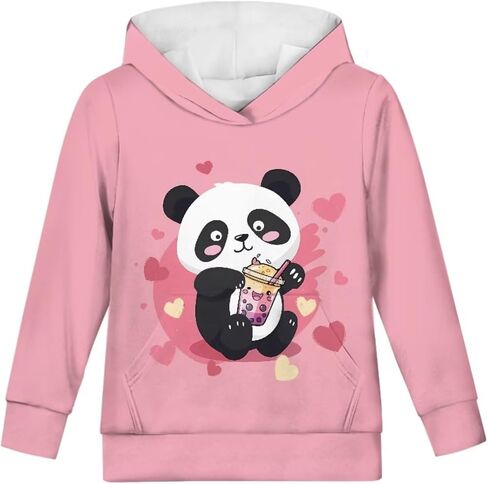 Cute Hoodie for Girls Hooded Long Sleeve Sweatshirts Youth Teen Crew Neck Pullover 6-16T in Saudi Arabia