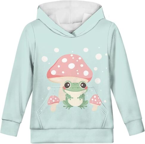 Cute Hoodie for Girls Hooded Long Sleeve Sweatshirts Youth Teen Crew Neck Pullover 6-16T in Saudi Arabia
