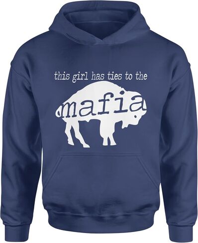 This Girl Has Ties To The Bills Mafia Youth-Sized Hoodie, Soft Fleece, Graphic Design in Saudi Arabia