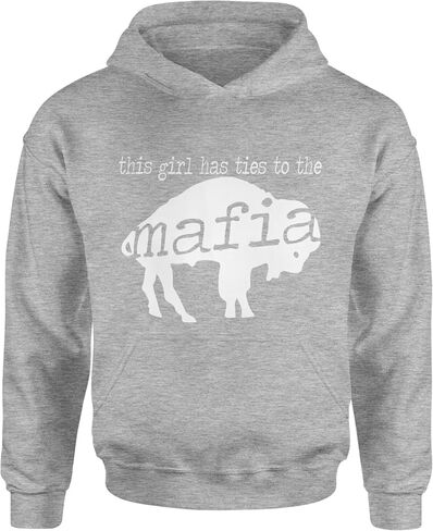 This Girl Has Ties To The Bills Mafia Youth-Sized Hoodie, Soft Fleece, Graphic Design in Saudi Arabia