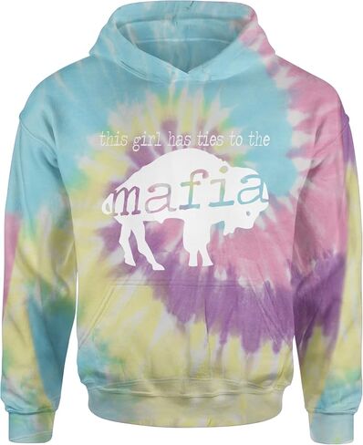 This Girl Has Ties To The Bills Mafia Youth-Sized Hoodie, Soft Fleece, Graphic Design in Saudi Arabia