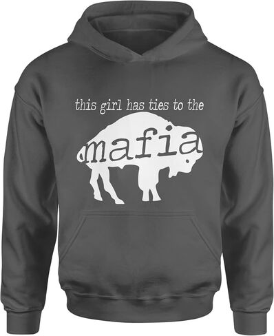 This Girl Has Ties To The Bills Mafia Youth-Sized Hoodie, Soft Fleece, Graphic Design in Saudi Arabia