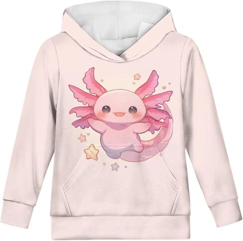 Cute Hoodie for Girls Hooded Long Sleeve Sweatshirts Youth Teen Crew Neck Pullover 6-16T in Saudi Arabia