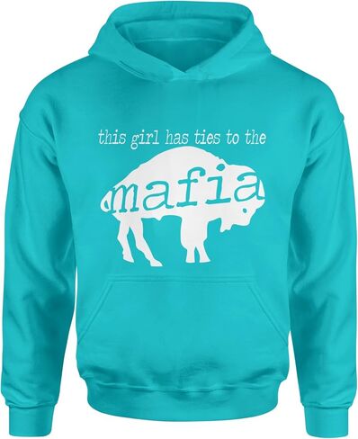 This Girl Has Ties To The Bills Mafia Youth-Sized Hoodie, Soft Fleece, Graphic Design in Saudi Arabia