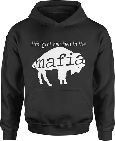 This Girl Has Ties To The Bills Mafia Youth-Sized Hoodie, Soft Fleece, Graphic Design in Saudi Arabia