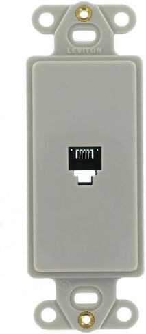 Leviton 40649-W 6P4C Screw Terminals, Decora Insert, White in Kuwait