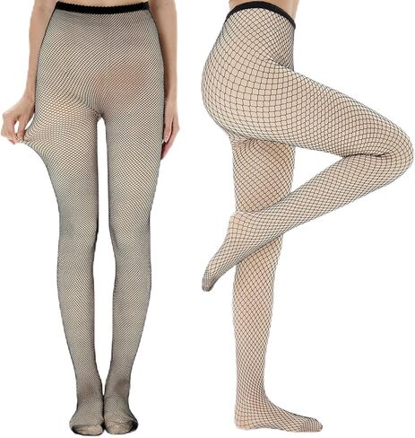 2 Pcs Fleece Lined Tights for Women Winter Mesh Fishnet Stockings 220g Warm Fake Translucent Warm Pantyhose Leggings Thick Tights Winter in Saudi Arabia