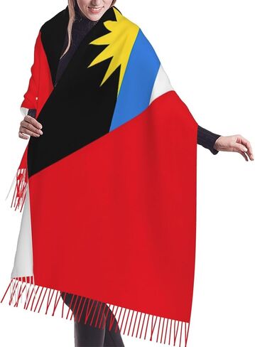 وشاح شرابة العلم للنساء أوشحة ناعمة ودافئة بملمس الكشمير شال والتفاف شالات الخريف والشتاء in Saudi Arabia