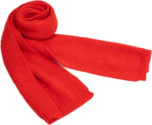 Winter Warm Knitted Scarf for Women Unisex Solid Color Knit Scarves Shawl Wraps in Saudi Arabia
