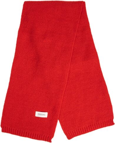 Winter Warm Knitted Scarf for Women Unisex Solid Color Knit Scarves Shawl Wraps in Saudi Arabia
