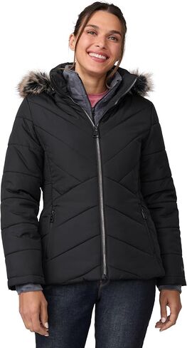 Free Country Women’s Parka Jacket Warm Insulated Winter Coat Water & Wind Resistant Fur Hood Puffer Outerwear-Brisk II in Saudi Arabia