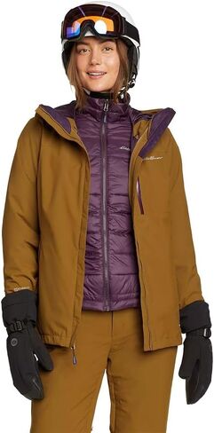 Eddie Bauer Women's Powder Search 3-In-1 Waterproof Hooded Ski Jacket in Saudi Arabia