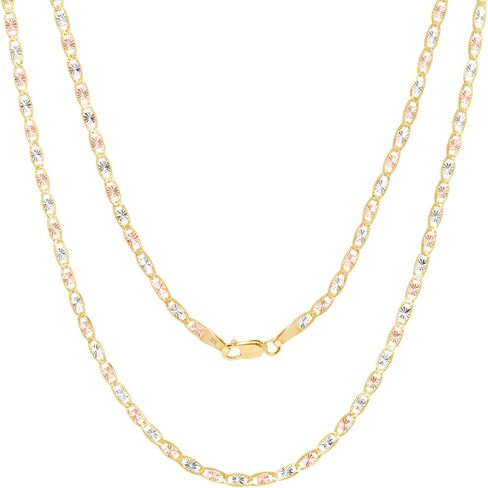 Nuragold 10k Real Yellow Rose White Gold Solid Valentino 2.5mm Anchor Link Chain Bracelet or Anklet (7"-9") Dainty Italian Jewelry for Women in Saudi Arabia