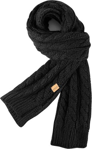 Women's Chunky Cable Knit Scarf，Ultra-Warm and Cozy Winter Long Thick Scarf for Women in Saudi Arabia