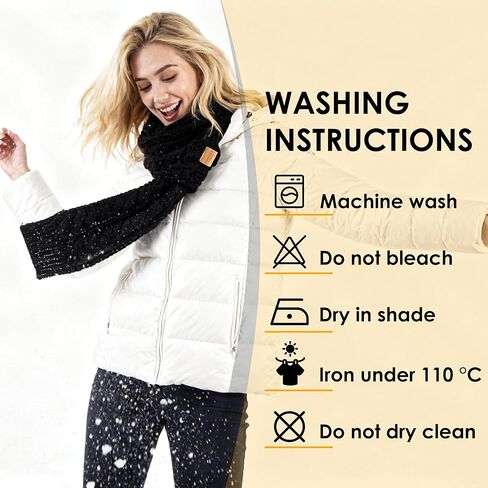 Women's Chunky Cable Knit Scarf，Ultra-Warm and Cozy Winter Long Thick Scarf for Women in Saudi Arabia