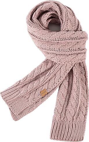 Women's Chunky Cable Knit Scarf，Ultra-Warm and Cozy Winter Long Thick Scarf for Women in Saudi Arabia