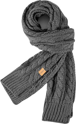 Women's Chunky Cable Knit Scarf，Ultra-Warm and Cozy Winter Long Thick Scarf for Women in Saudi Arabia