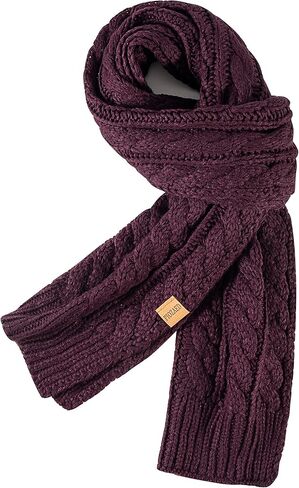 Women's Chunky Cable Knit Scarf，Ultra-Warm and Cozy Winter Long Thick Scarf for Women in Saudi Arabia