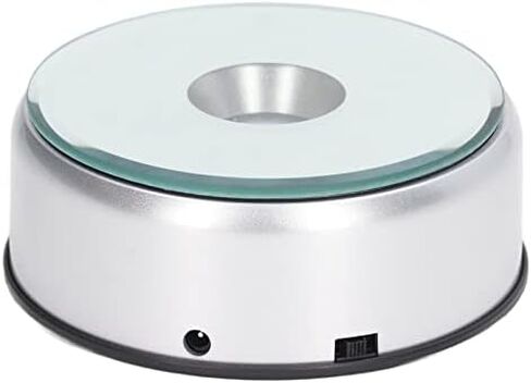 Generic حامل شاشة دوار، أضواء LED دوارة 360 درجة، 80 ثانية لكل لفة، شحن USB، قاعدة عرض LED متعددة الألوان للأكواب والكريستال والمجوهرات والمزهريات in Saudi Arabia