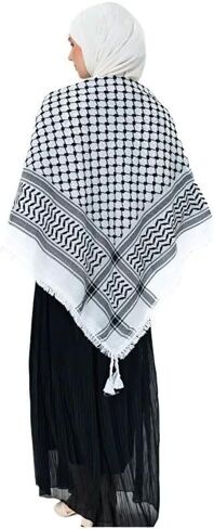 وشاح كوفية فلسطيني تكتيكي، وشاح رأس شماغ عربي تقليدي، معدات خارجية خفيفة الوزن للمشي لمسافات طويلة والتخييم والهواء الناعم والسفر in Kuwait