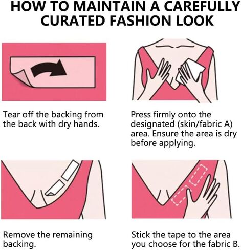 Invisible Lingerie Tape for Dresses 50 Strips,Double-Sided Adhesive,Secure Wardrobe,Stop Wardrobe Malfunction in Saudi Arabia