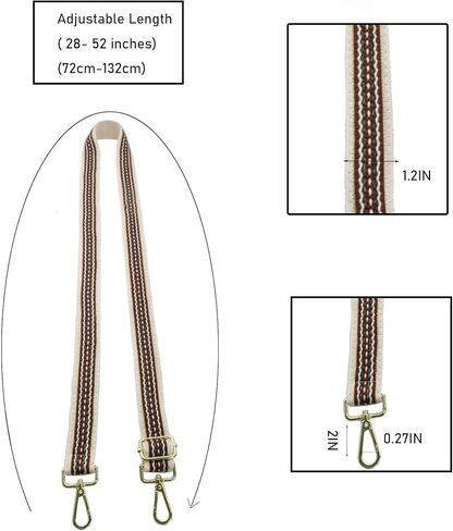 Crossbody Straps for Purses Silver Hardware Purse Strap Wide Shoulder Strap Adjustable Replacement for Shoulder Bags in Saudi Arabia
