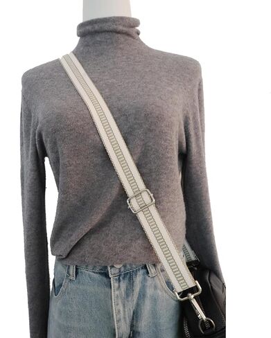 Crossbody Straps for Purses Silver Hardware Purse Strap Wide Shoulder Strap Adjustable Replacement for Shoulder Bags in Saudi Arabia