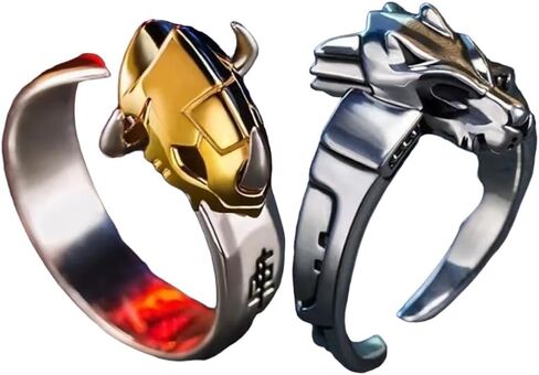 Anime Digimon Digital Monster Ring Garurumon Unisex Cosplay Adjustable Opening Angel Angewomon Rings Jewelry Gifts, As Pic, PTHOM-T03-US-TP1633 in Saudi Arabia