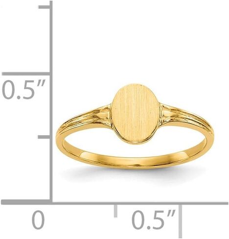 Sonia Jewels Real 14k Yellow Gold Engravable Monogram Signet Ring Band Size 3 in Saudi Arabia