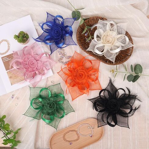 Pretty Jolly Fascinators Hats for Women Tea Party Hat Feather Headwear with Veils for Wedding & Garden Party in Saudi Arabia