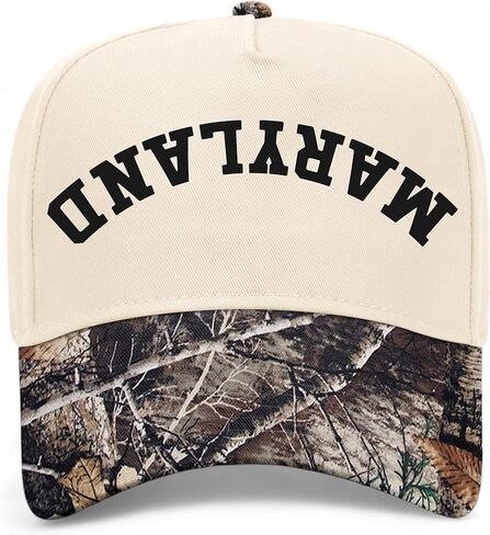 Maryland Upside Down Reversed Vintage Trucker Hat | MD | Premium Adjustable Snapback Baseball Hat for Men & Women in Saudi Arabia