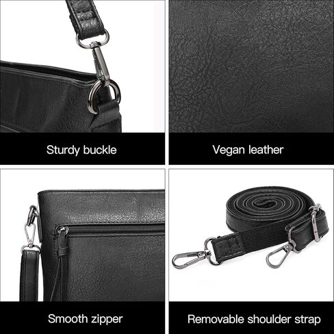 GAEKEAO Hobo Bags for Women 2PCS Soft Shoulder Bag Ladies Vegan Leather Purses and Handbags with Adjustable Shoulder Strap in Saudi Arabia