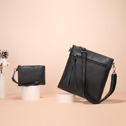 GAEKEAO Hobo Bags for Women 2PCS Soft Shoulder Bag Ladies Vegan Leather Purses and Handbags with Adjustable Shoulder Strap in Saudi Arabia