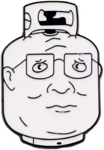 King of the Hill Hank Propane Tank Bobby Peggy كارتون كوميدي تلفزيوني 1.4 "شارة المينا المثبته بالدبابيس in Kuwait