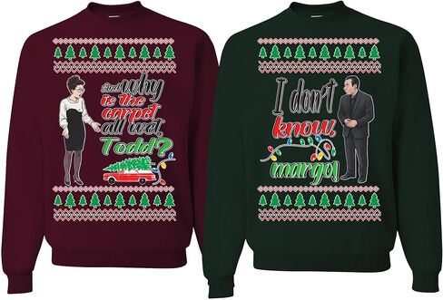 wild custom apparel Why is The Carpet All Wet Todd IDK Margo Couples Ugly Christmas Sweatshirt Sweater in Saudi Arabia