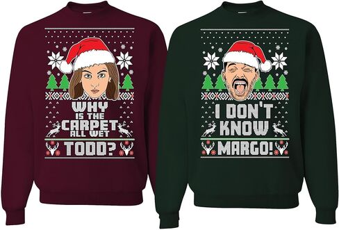 wild custom apparel Why is The Carpet All Wet Todd IDK Margo Couples Ugly Christmas Sweatshirt Sweater in Saudi Arabia