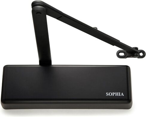 Sophia Commercial Door Closer Extra Heavy Duty DK9000 Hydraulic Auto Door Closer Adjustable Size 1-6 Automatic Door Closer Hinge for Heavy Traffic Areas, Grade 1- ADA Compliant & UL Listed, Silver in Saudi Arabia