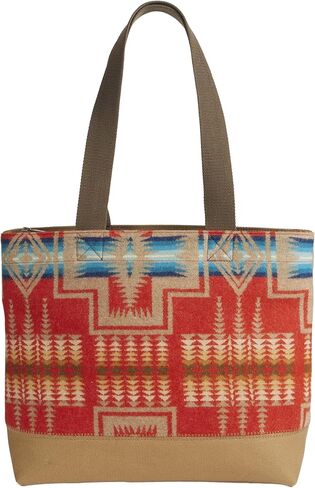 Pendleton City Tote, Harding Pattern, Wool and Canvas, 14W x 12.5H x 6W inches in Saudi Arabia