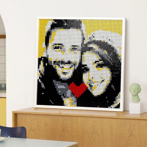 Amalia Pixel Art، تحويل أي صورة إلى لوحة فنية جدارية فسيفساء، التقاط لحظات خالدة للأشخاص - رومانسية (21.3 بوصة × 21.3 بوصة) in Kuwait