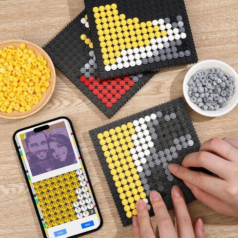 Amalia Pixel Art، تحويل أي صورة إلى لوحة فنية جدارية فسيفساء، التقاط لحظات خالدة للأشخاص - رومانسية (21.3 بوصة × 21.3 بوصة) in Kuwait