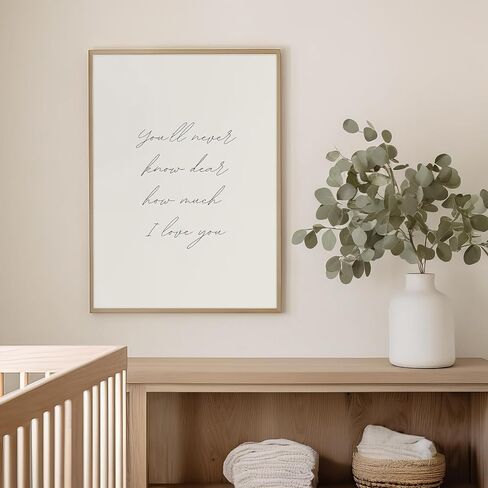 Vintage Nursery Wall Art Farmhouse Kid's Room Decor Print Vintage Baby Love Quote Poster Baby Girl & Boy Nursery Wall Decor Toddler Room Bedroom Playroom Poster Neutral Color Beige, 12"x16" Unframed in Saudi Arabia
